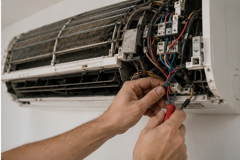 damaged air conditioner